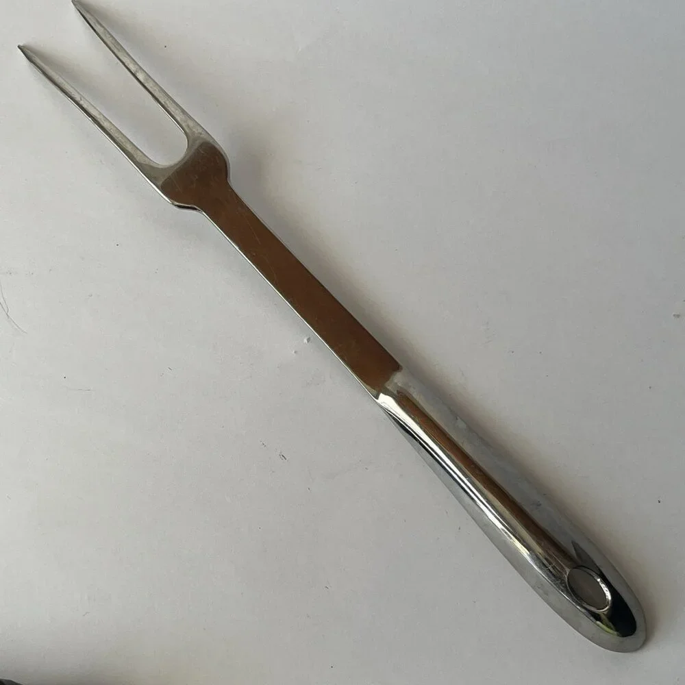 All-Clad Stainless Steel Meat Fork 13.5 Inch Silver Carving Serving Fork